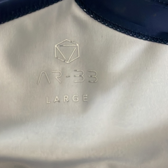 AR 33 Zion Sports Bra Ocean Dark Blue V-Neck Adjustable Strap Racerback … - Picture 9 of 11